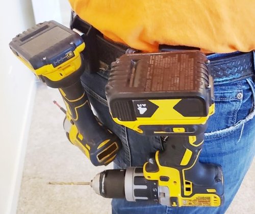 Builder Buddy Minimal Tool Holster - 2X Pack - for Impact Driver, Drill, Tape Measure Tool Holder, Belt Clip