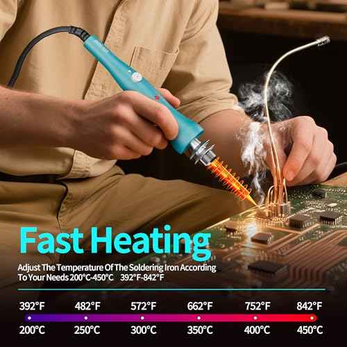 Cordless Soldering Iron Kit for Makita 18v Battery,Portable 60W Soldering Iron Station Kit with Electric Charge Display with 5pcs Tips,Solders Wire and Rosin,for DIY,Repair(Battery Not Included)