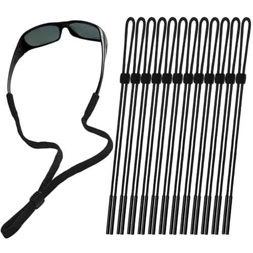Attmu 12 Pack Sunglasses Strap, Sports Eye Glasses String Strap, Adjustable Eyeglasses Strap Lanyard Cord Band Neck Holders Eyewear Retainer for Men Women Kids