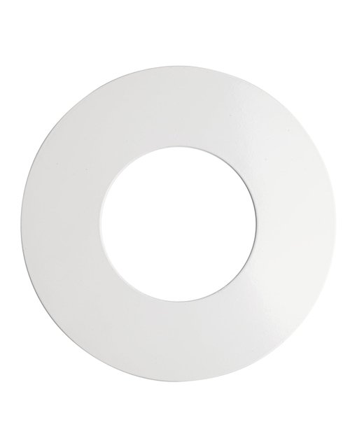 The Can Converter - 7’¾ Inch, Ceiling Medallion, for Home Improvement, Flat Round, Cover Ring for, Ceiling Lighting, Pendant Light, Ceiling Light Fixture, Hanging Light Fixture, Steel, White