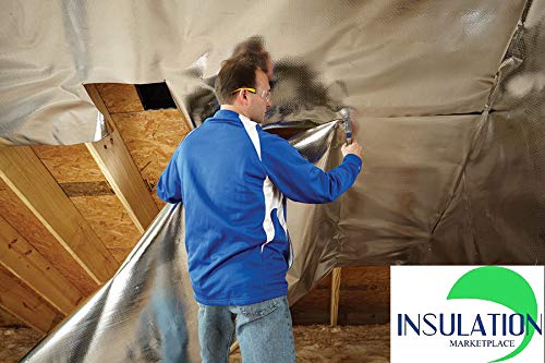 SmartFOIL- 4ft x 125ft Industrial Grade Radiant Barrier 500 sq. ft roll - Attic Foil, House Wrap, Reflective Insulation - Perforated, Breathable - Engineered FOIL (Blocks 95% of Radiant Heat)
