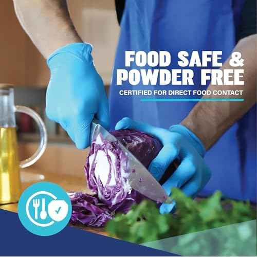 Synsafe 4 Mil - Blue Nitrile Exam Gloves ?Disposable Latex Free & Powder Free ? Extra Strong, Rubber Gloves