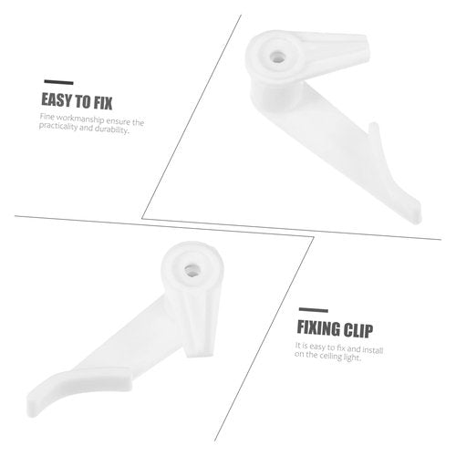 GLEAVI 50 Sets Ceiling Lamp Accessories Fixed Clips for LED Ceiling Lights Protects From Damage Lightweight and Compact Design Simple Style for Easy Installation