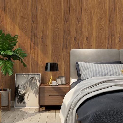 Decoroom Brown Wood Contact Paper Peel and Stick 15.7" x 118" for Countertops & Furniture
