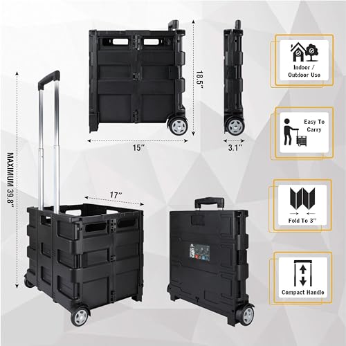 Olympia Tools Portable Tool Carrier with Telescopic Handle, 80 Lb Capacity