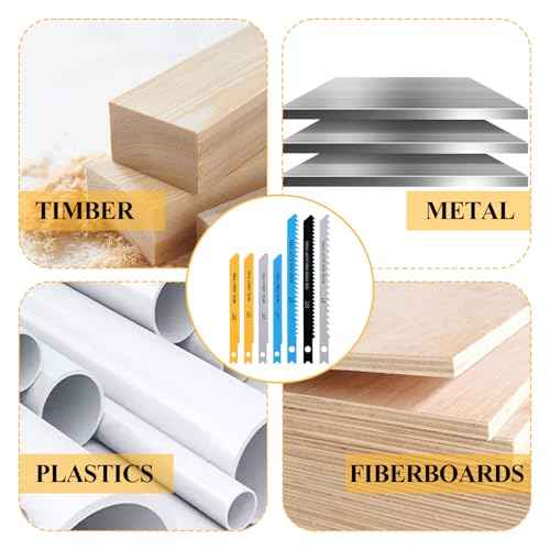 14 PCS U-Shank Jig Saw Blade Set, Jigsaw Blades Fit Vast Majority U Shank Jigsaws, Jigsaw Blades Set for Wood, Plastic and Metal Cutting, 6T 8T 10T 14T 18T 24T 32T