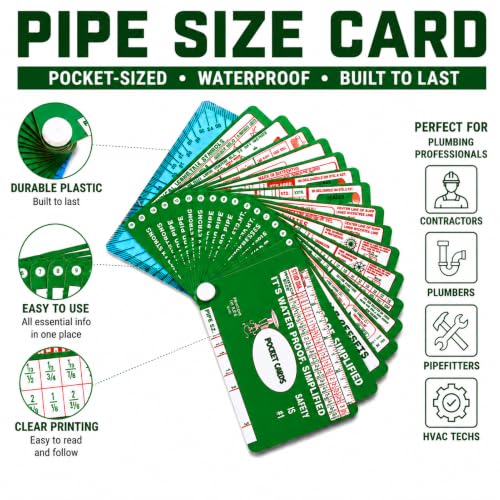 Pocket Cards for Pipe Fitter,Pipefitter Tools Daily Pipefitting Tasks