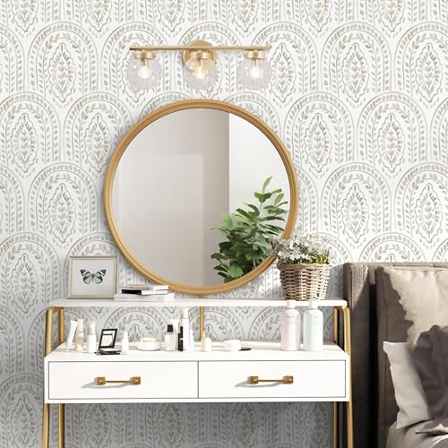 EeeComing Beige Boho Peel and Stick Wallpaper 17.3