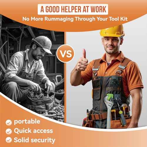 Magnetic Tool Holder | Strong Magnet Clip-On Belt Holster for Wrench, Pliers, Screw Driver, Hammer, Screws, Nails, Sockets, Trowel, Drill Bit, or Any Magnetic Tool and Hardware Holder