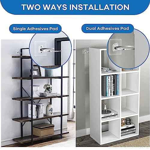 Adhesive Furniture Wall Anchors (10 Pairs 20 Packs), Vinkqiado Anti Tip Furniture Safety Straps for Baby Proofing, Secure Bookcase Dresser Shelf Cabinet to Wall for Child