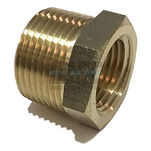 Brass Reducing Hex Bushing 3/4" Male Npt x 1/2" Female Npt Fuel/Air/Water/Oil/Gas/Wog (Qty 01)
