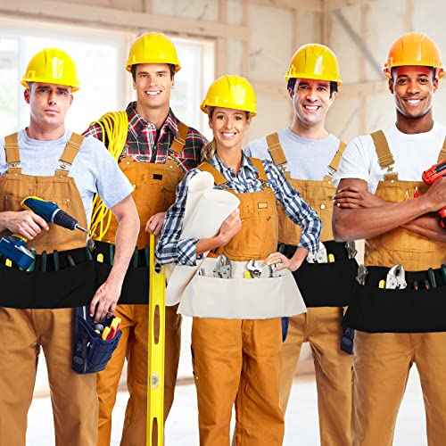 JenPen 6 Pcs Nail Apron Canvas Waist Apron Bulk for Carpenters with 2-pocket Work Unisex Cloth Tool Belt Washable Utility for Men Women Adults Woodworkers, Artists, and Other Crafts People