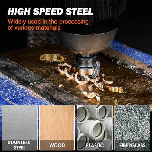 THINKWORK HSS Single Size Step Drill Bit, HSS Step Drill Bit 3/8", Unibit, 1/4" Shank Step Bits for Soft Metal, Steel, Wood, Plastic