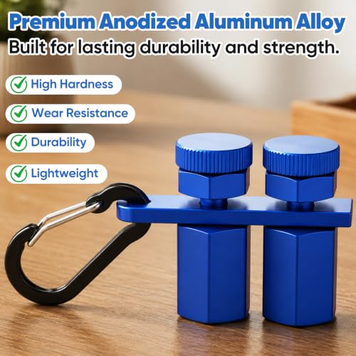 Blue Tall Stair Gauges for Framing Square with Holder & Hook | 2x 1.85x0.71in Stair Jig