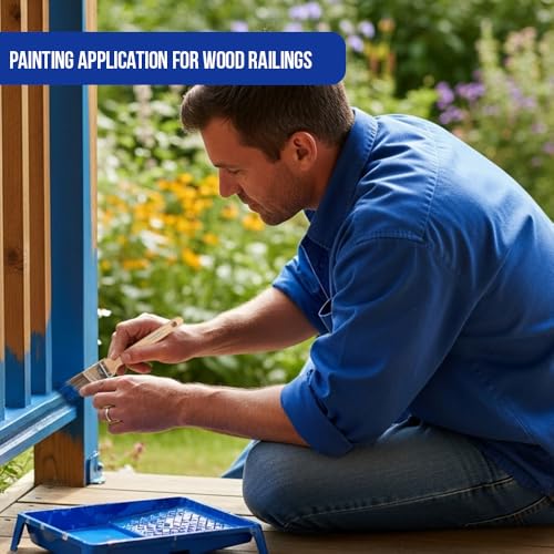 Pro Grade 5-Piece Paint Brush Set for Walls, Trim & Stain - Professional Quality