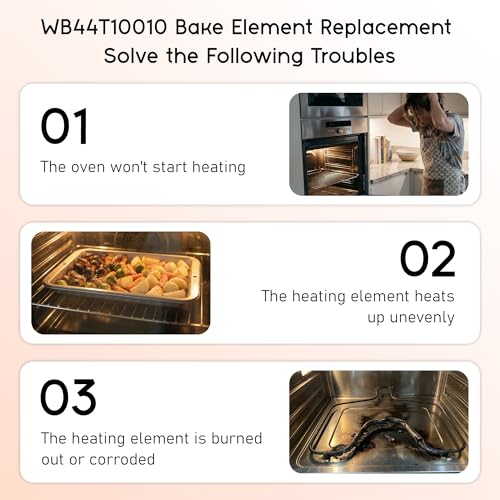 WB44T10010 Oven Bake Element Replacement for GE, Kenmore — 9119xxx Compatible
