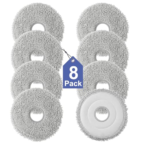 VIEWALL 8 Pack Reusable Mop Pads for Dreame L10s/L40/LX/X50 Ultra (X40 Mop Cloth) – Ultra-Fine Microfiber