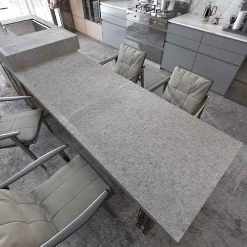 24"x79" Thick Grey Granite Countertop Contact Paper(Sample) Vinyl Wrap Matte Wallpaper Peel and Stick Easy to Install & Clean Renter Friendly Textured Paper for Kitchen Cabinets Countertop Refinishing