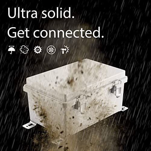 Gratury Waterproof Electrical Junction Box 11.4x7.5x5.5 Inches IP67 Enclosure with Hinged Cover