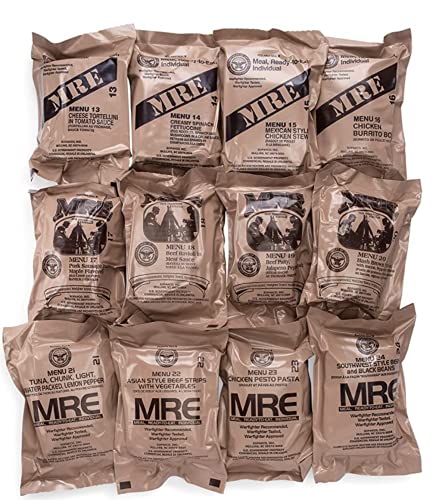 Ameriqual 24ct US Military Surplus MRE Meals Ready to Eat 2021 Inspect A+B Bundle