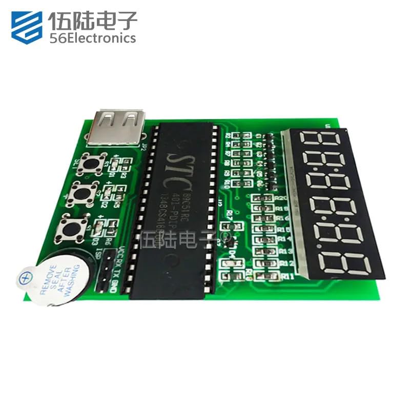 New 2024 Digital Clock Control System 51 Single-Chip Microcomputer Digital Watch Electronic Production DIY Electronic Kits Clock Accessories