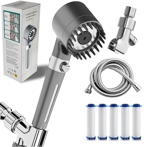 Ion Drops Shower Head, 2025 NEW Iondrops Filtered Showerhead, Filtered Shower with Handheld, Djustable Settings with Hose