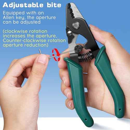 Three Hole Fiber Optic Stripper, High Precision, Fiber Optic tool Three-port stripper line for optical stripper of FTTH tool With adjustable knife Optical cable stripping pliers