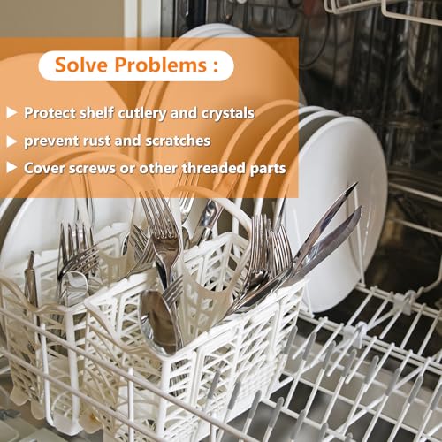 Cenipar Grey 100pc Dishwasher Rack Tine Repair End Caps Anti-Slip 1in Round Tips