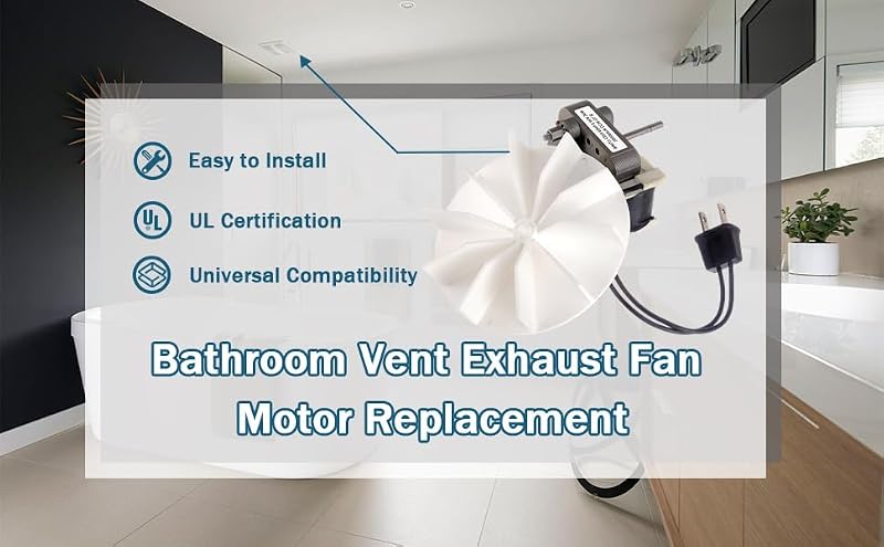 BOJACK 50CFM Bathroom Exhaust Fan Motor Replacement Kit for Nutone Broan Uppco
