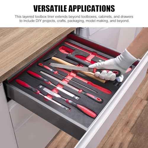 5 pcs Tool Box Foam 17.3x12x1 inch Tool Inserts for Cases Foam Sheets Box Organizer for Toolbox Cabinet Chest Drawer Storage Craft