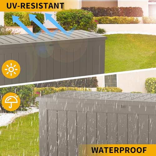 270 Gallon Waterproof Outdoor Storage Box for Patio, Garden & Pool Gear