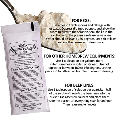 Kegconnection Brew Clean 1 lb Beer Line Cleaning Powder for Kegerators