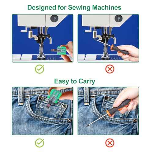 7-Piece Mini Flathead Screwdriver Set, Ultra Short Screwdrivers, Sewing Machine Repair Tools