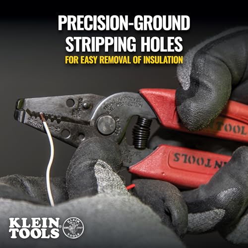 Klein Tools 11046 Wire Stripper/Cutter - USA Made, Precision Ground, Compact Nose for 16-26 AWG