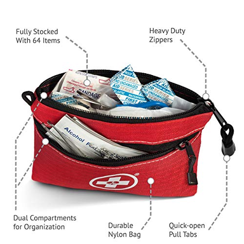 Swiss Safe 2-in-1 10 Pack Camping & Travel First Aid Kit - Comprehensive Emergency Medical Supplies