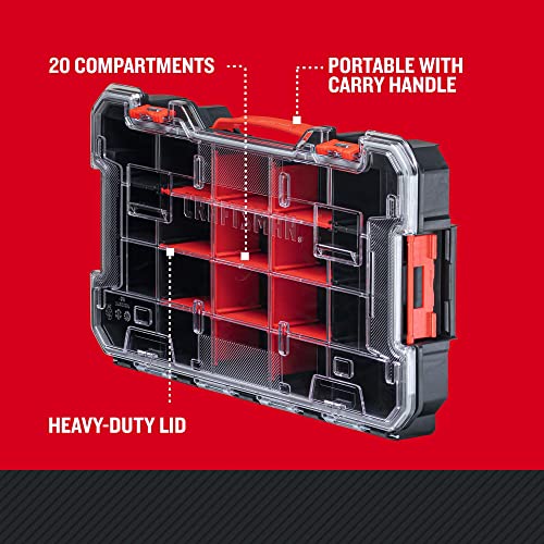 Craftsman Versastack 20-Compartment Parts Organizer with Secure Latch, 17.16 x 9.75 x 2.73 in