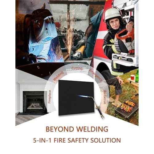 JUIN Carbon Felt Welding Blanket: 2 Pack 20 x 36 Inches Flame Retardant Fabric Stove Wick Fire Blankets 5 MM Thickened Resistant Fireproof Pad Heat Heat Shield for Fire Pit Smoker Soldering Grill