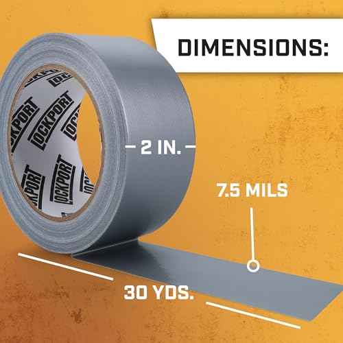 Lockport 5 Pack Duct Tape Heavy Duty Waterproof, Strong Adhesive Silver Duct Tape Bulk for Indoor Outdoor Repairs, Tear by Hand - 30 Yards x 2 Inch