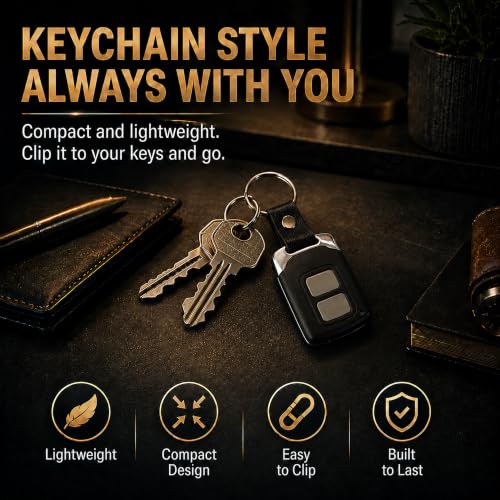 2 Pack Garage Door Remote for LiftMaster Chamberlain Craftsman Keychain Transmitter - Compatible with 1993-Present Models
