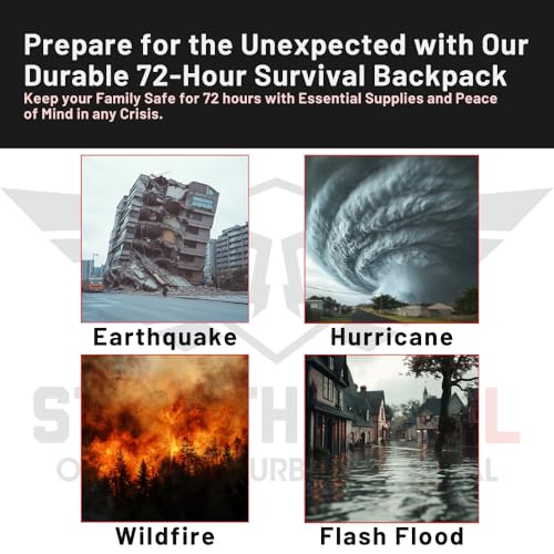Stealth Angel 2 Person 72-Hour Emergency Survival Kit Backpack for Disasters