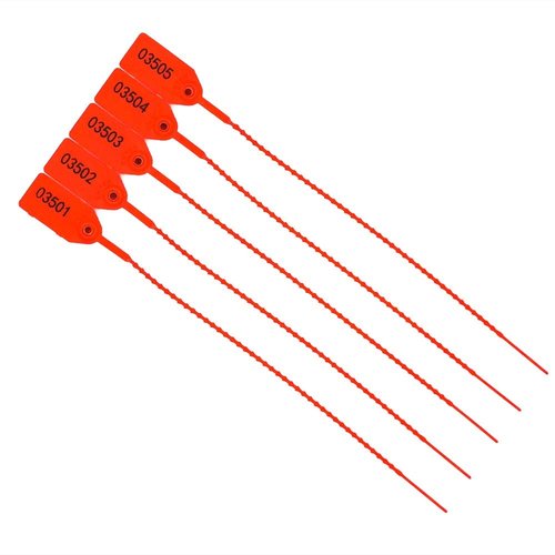 Plastic Security Tags Numbered Tamper Proof Seals Self Locking Zip Ties 9.84" Length (Pack of 500)