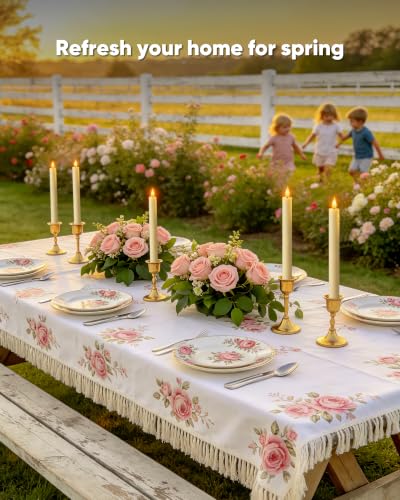Homemory Ivory Flameless Taper Candles with Remote & Timer 2-Pack, 9.6" LED Flickering Candles for Home Decor