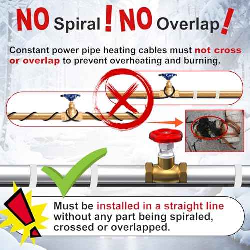 HEATIT Water Pipe Heat Tape - Prevent Freezing & Easy Installation for Metal & Plastic Pipes, CSA & ETL Certified Heat Trace Cable, All-Weather Protection, Trusted Choice HISD 3ft, 7w/ft, 120V