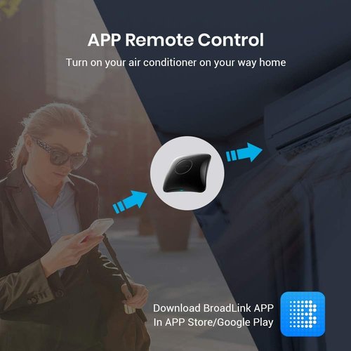BroadLink RM4 pro Smart Remote and Sensor Cable Set RM4 pro S (2.4 GHz Wi-Fi Only), Universal IR RF Remote Control Hub with Temperature Humidity Monitor USB Cable, Works with Alexa & IFTTT