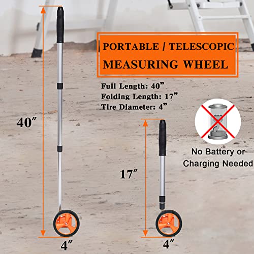Zozen 4-Inch Measuring Wheel – Feet & Inches, Portable Tape Measure