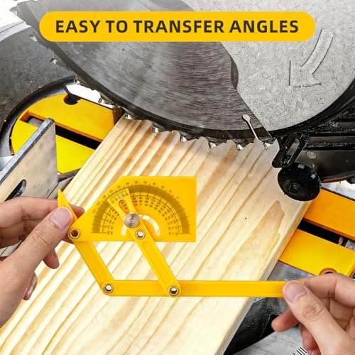 2-Pack Adjustable Protractor Angle Finder with Lock Knob 0°-180°