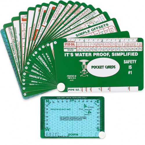 Pipefitter Pocket Reference Cards, Waterproof Charts & Formulas