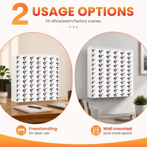 Cell Phone Locker 60 Slots - Clear Acrylic Cabinet with Independent Locks (60 slots)