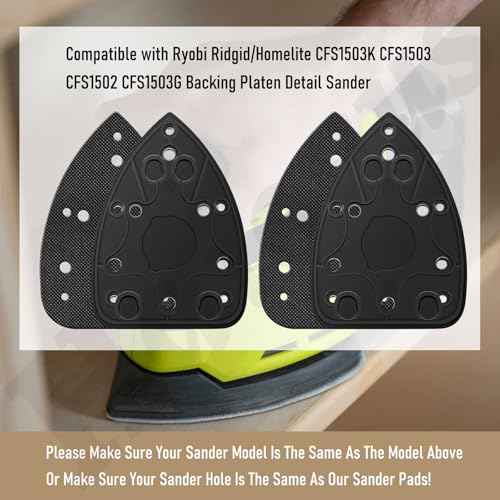 2 Pack 039065005001 Mouse Sander Replacement Pads Compatible with Ryobi Ridgid/Homelite CFS1503K CFS1503 CFS1502 CFS1503G for Ryobi Mouse Sander Replacement Pad