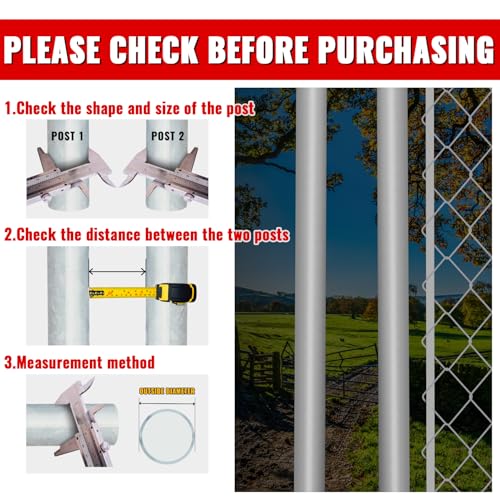 VIVIDA 1-3/8" Chain Link Gate Latch with Padlock Hole, Fence Gate Fork, 1 Piece